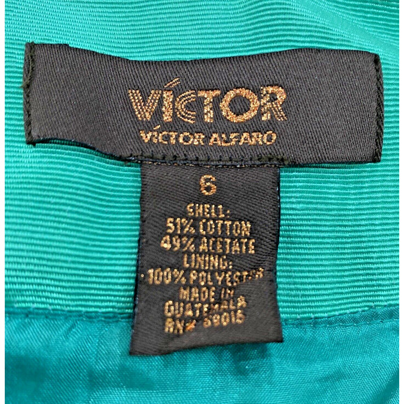 Victor Alfaro Skirt Bright Green Pleated Satin Shimmer Size 8 St Patrick's Day - Picture 6 of 8